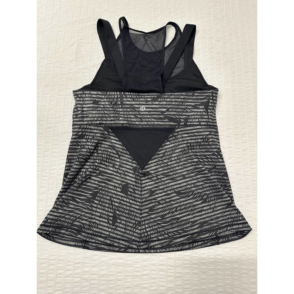 lululemon athletica Black and Gray Tank Top